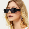 SUNPOLY 2025 Metal Hinge Full Frame Sun Glasses Rectangle Plastic Vintage Retro Style Women Sunglasses