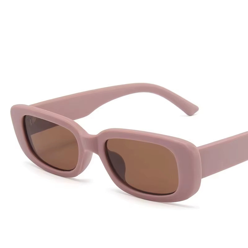 SUNPOLY 2025 Metal Hinge Full Frame Sun Glasses Rectangle Plastic Vintage Retro Style Women Sunglasses